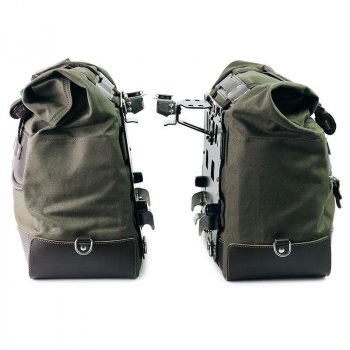 Paar Cult-Seitentaschen aus Canvas 40L - 50L + Paar Aluminiumplatten