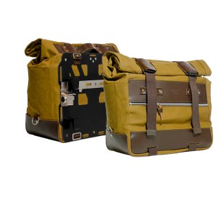Paar Cult Canvas Seitentaschen 40L - 50L + Paar Aluminiumplatten BMW R1300GS ADV