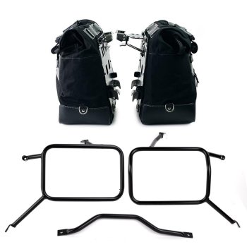 Paar Cult-Seitentaschen aus Canvas 40L - 50L + Paar Aluminiumplatten + Atlas-Taschenrahmen aus Aluminium Triumph Street Scrambler 900 (ab 2026)