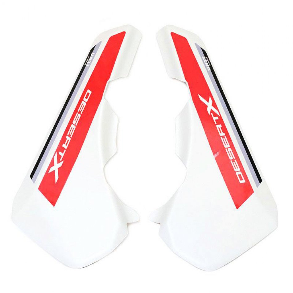 Paar Ducati DesertX Seitenverkleidungen Star White Silk