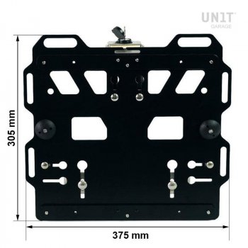 Paar Aluminiumplatten + Edelstahl-Schnellkupplung und Schloss