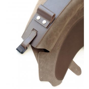 Tankdeckel in Leder geteilt