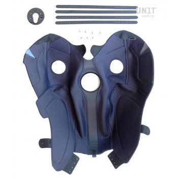 Tankdeckel in Leder geteilt