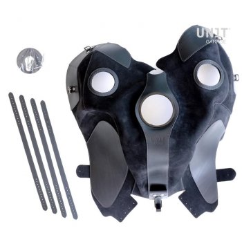 Tankdeckel in Leder geteilt