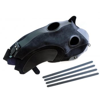 Tankdeckel in Leder geteilt