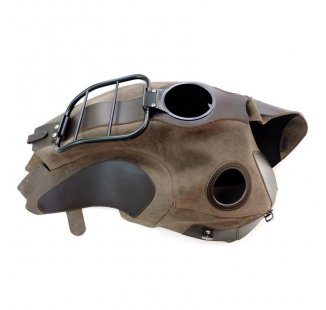 Tankabdeckung aus Leder mit Gepäckträger