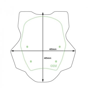 L-Bildschirm ohne Radar BMW R1300GS (ab 2023) + integrierte Deflektoren