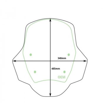M-Bildschirm ohne Radar BMW R1300GS (ab 2023) + integrierte Deflektoren