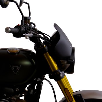 Schwarzer Windschutz Triumph Street Scrambler 900 (ab 2026)