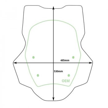 XL-Bildschirm ohne Radar BMW R1300GS (ab 2023) + integrierte Deflektoren