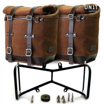 Zwei Seitentaschen aus Leder + Symmetrischer Doppelrahmen NineT