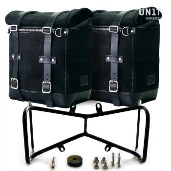 Zwei Seitentaschen aus Leder + Symmetrischer Doppelrahmen NineT