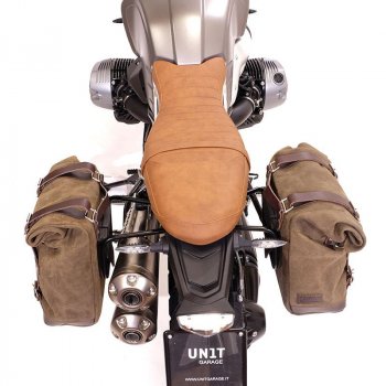 Zwei Seitentaschen aus Leder + Doppelrahmen NineT