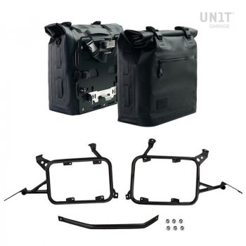 Zwei Khali Seitentaschen aus TPU 35L - 45L mit R1200GS LC - R1250GS & ADV  Rahmen