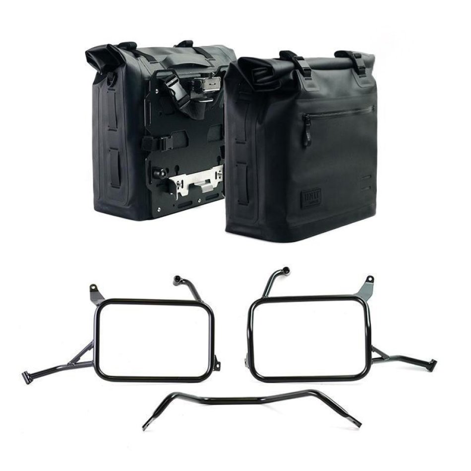 Zwei Khali Seitentaschen aus TPU 35L - 45L mit Yamaha-Rahmen