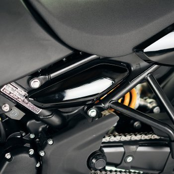 Royal Enfield Himalayan 450 Seitenteile in glänzendem Schwarz (ab 2024)