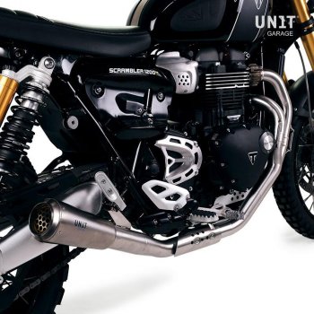 Niedriger Auspuff im GP-Stil Triumph 1200XC & XE