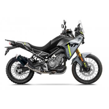 CF Moto 450MT Auspuff (ab 2024) Schwarz mit sichtbaren Schweißnähten