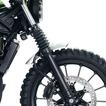 Honda CL niedriger Aluminium-Kotflügel mit Gabelstabilisator Silber