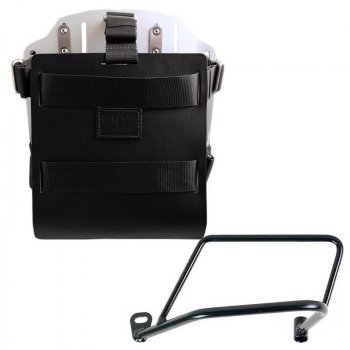 Aluminium-Taschenhalter mit verstellbarer Lederfront, Schnellkupplung und Rahmen