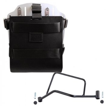 Aluminium-Taschenhalter mit verstellbarer Lederfront, Schnellkupplung und Rahmen