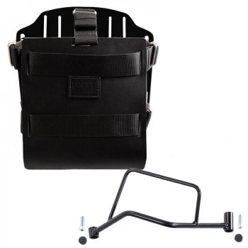 Aluminium-Taschenhalter mit verstellbarer Lederfront, Schnellkupplung und Rahmen