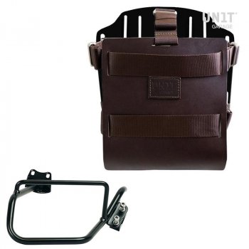 Aluminium-Taschenhalter mit verstellbarer Lederfront und Schnellkupplung + Seitlicher Rahmen R850R-R1100R-R1150R