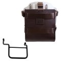 Aluminium-Taschenhalter mit verstellbarer Lederfront und Schnellkupplung + Honda Transalp 750 (ab 2023) Rechter Rahmen