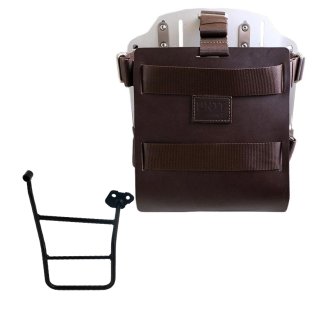 Aluminium-Taschenhalter mit verstellbarer Lederfront und Schnellkupplung + KTM 1290/1390 Super Adventure S-R rechter Rahmen