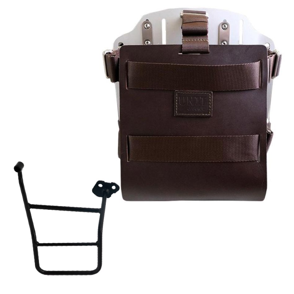 Aluminium-Taschenhalter mit verstellbarer Lederfront und Schnellkupplung + KTM 1290/1390 Super Adventure S-R rechter Rahmen