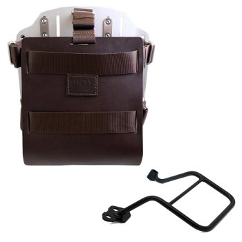Aluminium-Taschenhalter mit verstellbarer Lederfront und Schnellkupplung + KTM 1290/1390 Super Adventure S-R Linker Rahmen