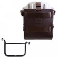 Aluminium-Taschenhalter mit verstellbarer Lederfront und Schnellkupplung + Moto Guzzi V85 TT (ab 2024) Rahmen Rechts