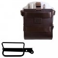 Aluminium-Taschenhalter mit verstellbarer Lederfront und Schnellkupplung + Royal Enfield Hunter 350 Rechter Rahmen