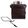 Aluminium-Taschenhalter mit verstellbarer Lederfront und Schnellkupplung + Triumph Bonneville Bobber rechter Rahmen