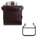 Aluminium-Taschenhalter mit verstellbarer Lederfront und Schnellverschluss + Triumph Tracker 400 linker Rahmen