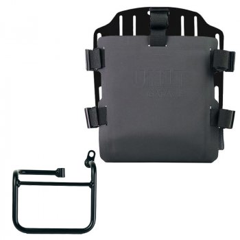 Aluminium-Taschenhalter mit verstellbarer Hypalon-Front und Schnellkupplung + BMW CE 02 Rechter Rahmen