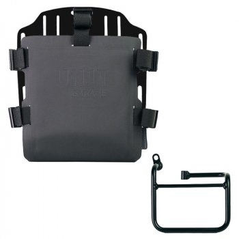 Aluminium-Taschenhalter mit verstellbarer Hypalon-Front und Schnellkupplung + BMW CE 02 Linkes Fahrgestell