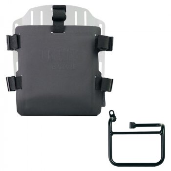 Aluminium-Taschenhalter mit verstellbarer Hypalon-Front und Schnellkupplung + BMW CE 02 Linkes Fahrgestell