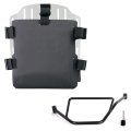 Aluminium-Taschenhalter mit verstellbarer Hypalon-Front und Schnellkupplung + BMW F450GS Rahmen links
