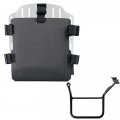 Aluminium-Taschenhalter mit verstellbarer Hypalon-Front und Schnellkupplung + BMW F900GS Rahmen links