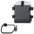 Aluminium-Taschenhalter mit verstellbarer Front aus Hypalon und Schnellkupplung + rechter BMW HP2-Rahmen