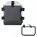 Aluminium-Taschenhalter mit verstellbarer Hypalon-Front und Schnellkupplung + BMW R12 G/S Rahmen links