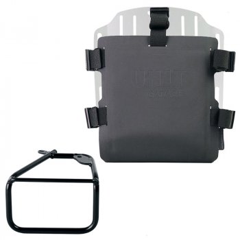 Aluminium-Taschenhalter mit verstellbarer Hypalon-Vorderseite und Schnellkupplung + BMW R12 NineT rechter Rahmen