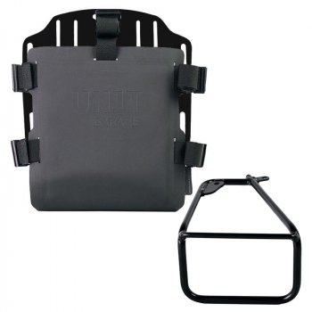 Aluminium-Taschenhalter mit verstellbarer Hypalon-Vorderseite und Schnellkupplung + BMW R12 NineT linker Rahmen