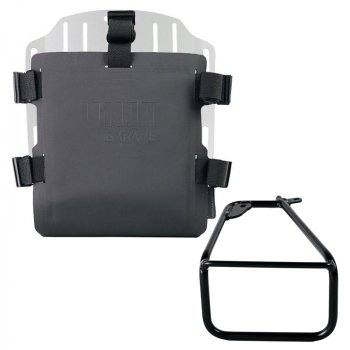 Aluminium-Taschenhalter mit verstellbarer Hypalon-Vorderseite und Schnellkupplung + BMW R12 NineT linker Rahmen