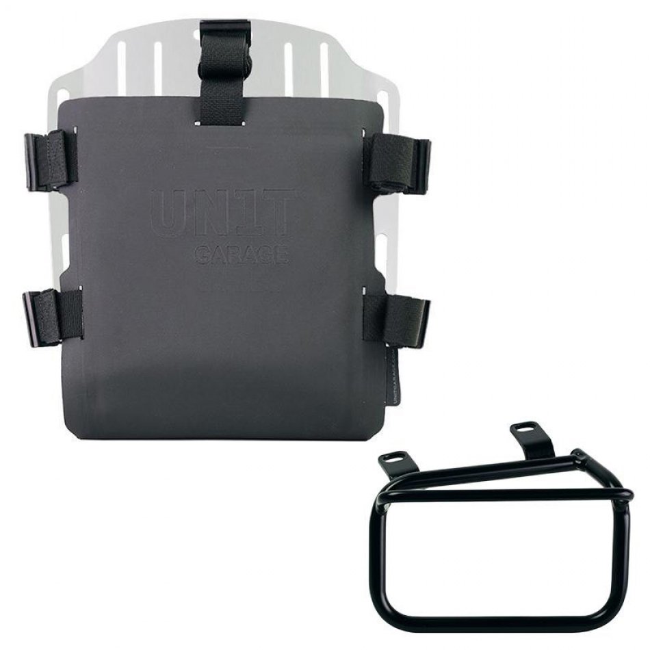 Aluminium-Taschenhalter mit verstellbarer Hypalon-Front und Schnellkupplung + Linker Rahmen Ducati Scrambler (ab 2023)