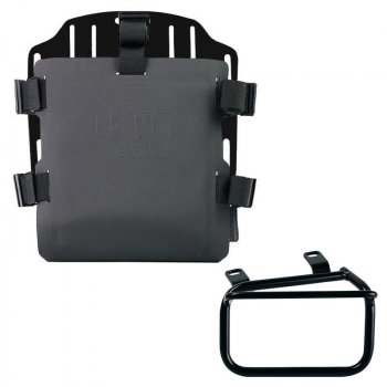 Aluminium-Taschenhalter mit verstellbarer Hypalon-Front und Schnellkupplung + Linker Rahmen Ducati Scrambler (ab 2023)