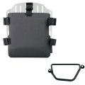 Aluminium-Taschenhalter mit verstellbarer Hypalon-Front und Schnellkupplung + Honda GB350S Rahmen Links