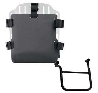 Aluminium-Taschenhalter mit verstellbarer Hypalon-Front und Schnellkupplung + Honda Transalp 750 (ab 2023) Rahmen Links