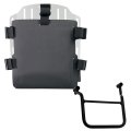 Aluminium-Taschenhalter mit verstellbarer Hypalon-Front und Schnellkupplung + Honda Transalp 750 (ab 2023) Rahmen Links